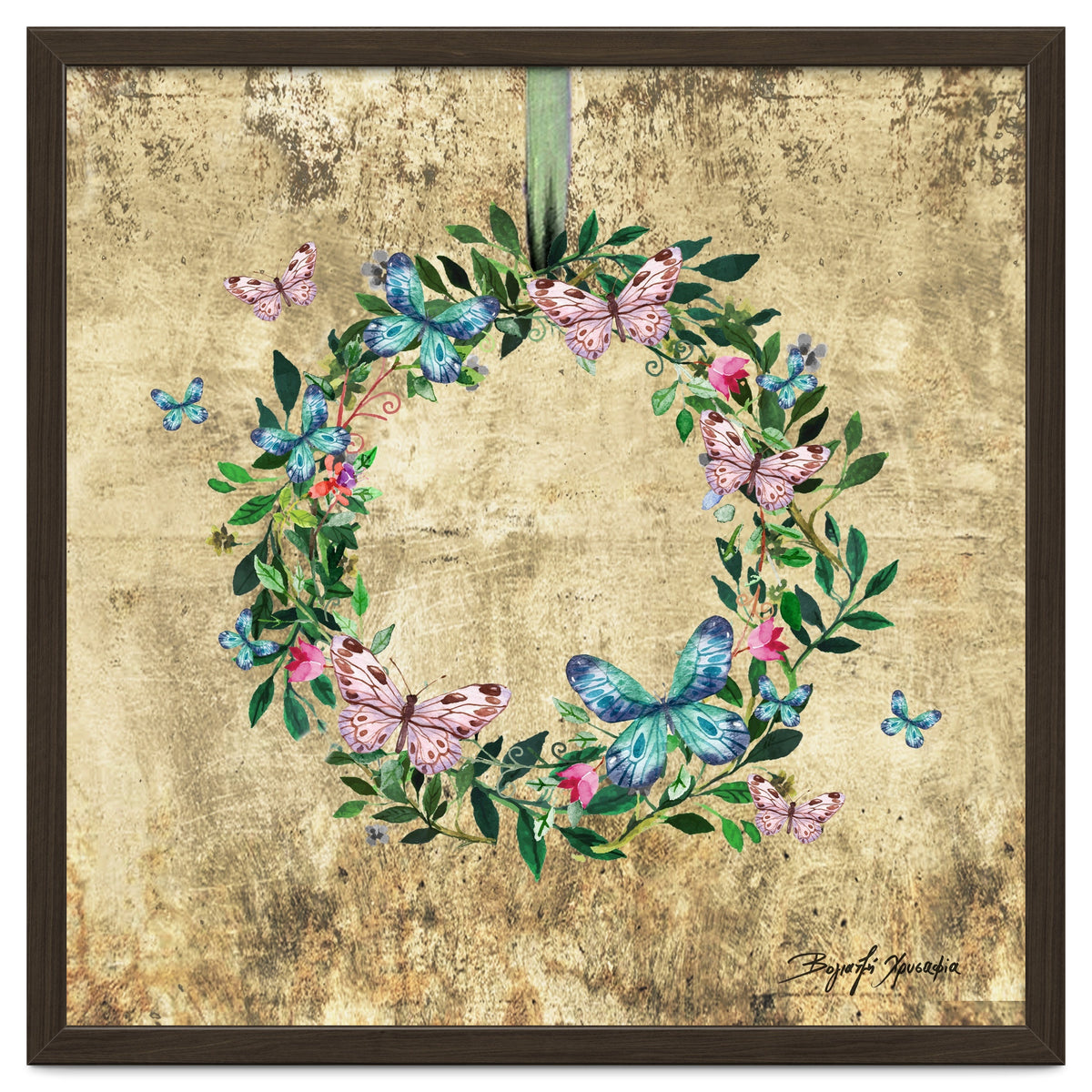 Wreath #Flowers & Butterflies#Royal collection