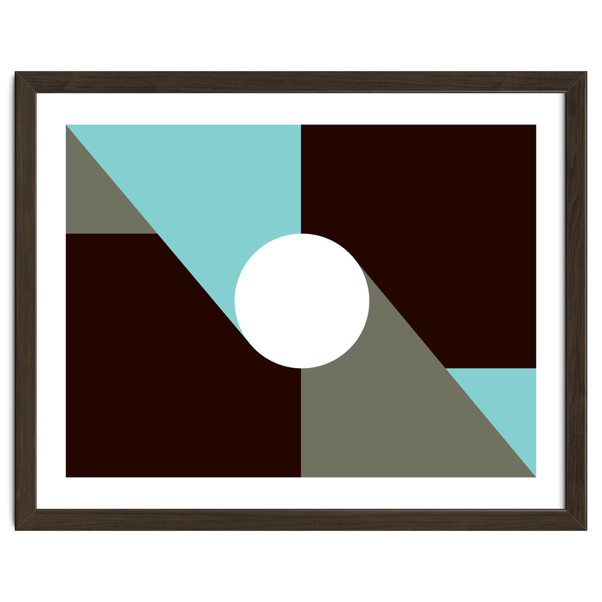 Geometric Shapes No. 29 - baby blue & grey