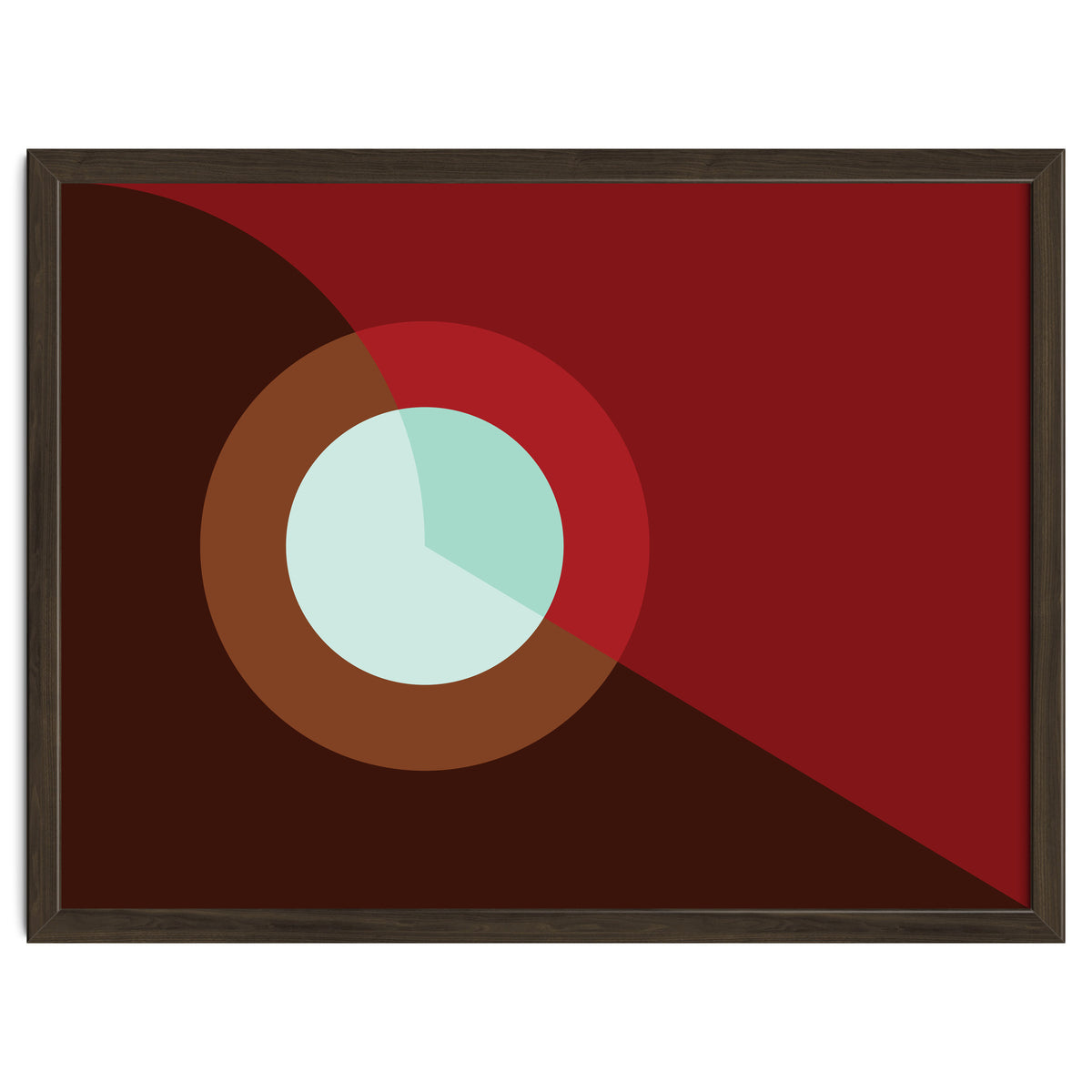 Geometric Shapes No. 2 - deep reds & turquoise