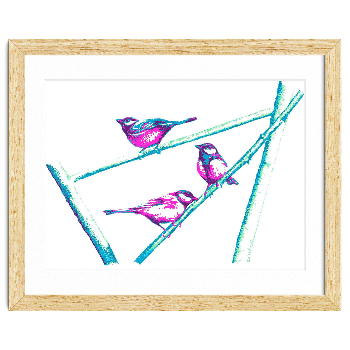 Garden Birds On A Branch