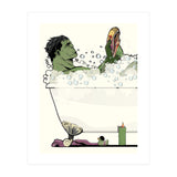 The Incredible Hulk in the Bath, funny Bathroom Humour (Print Only) thumbnail