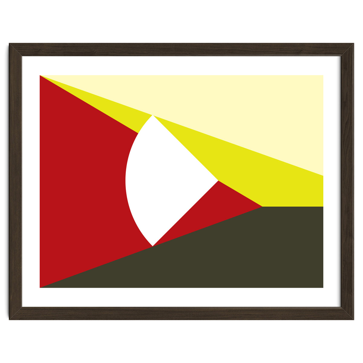 Geometric Shapes No. 13 - red, brown & yellow