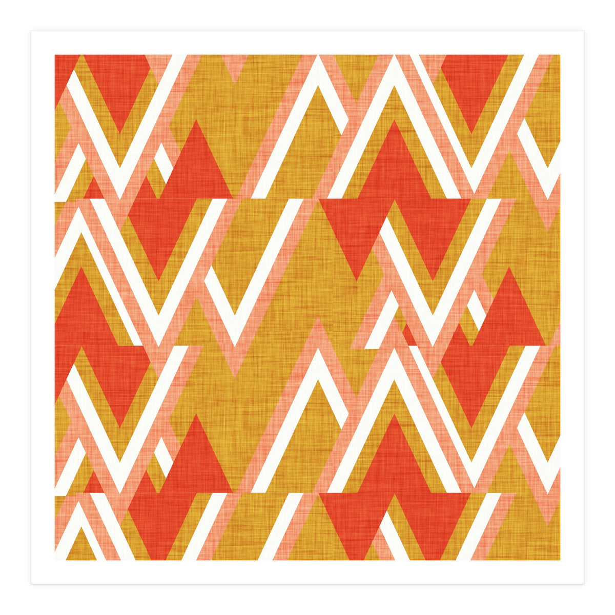 New Mid Mod Woods Mustard  (Print Only)