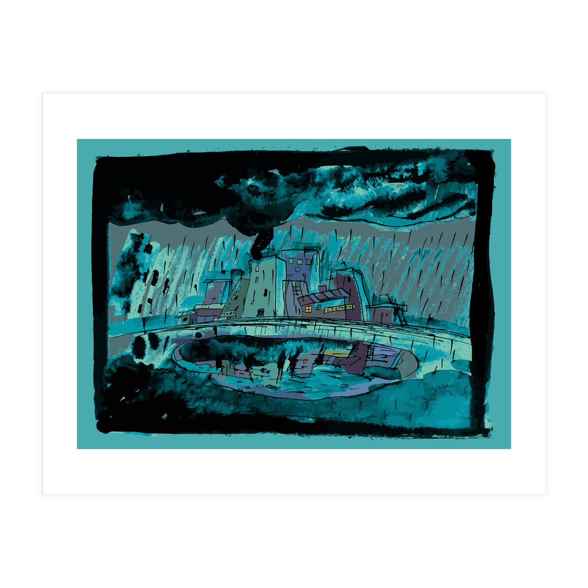 Autumn Rain in the Old City (Print Only)