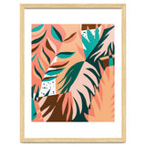 Watching The Leaves Turn, Tropical Autumn Colorful Eclectic Abstract Palm Nature Boho Graphic Design thumbnail