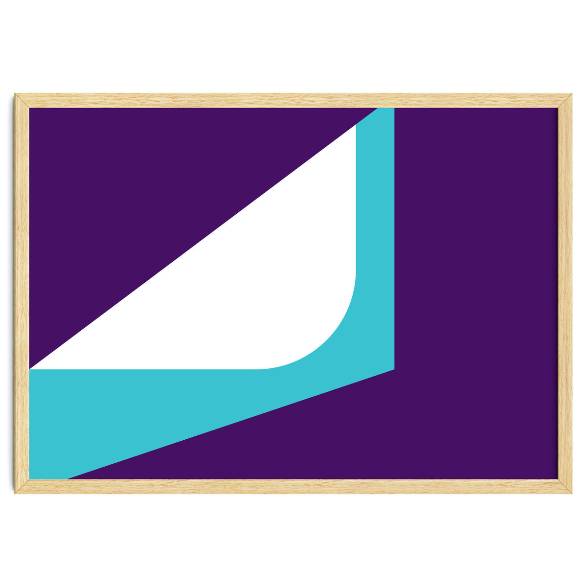 Geometric Shapes No. 22 - teal & purple