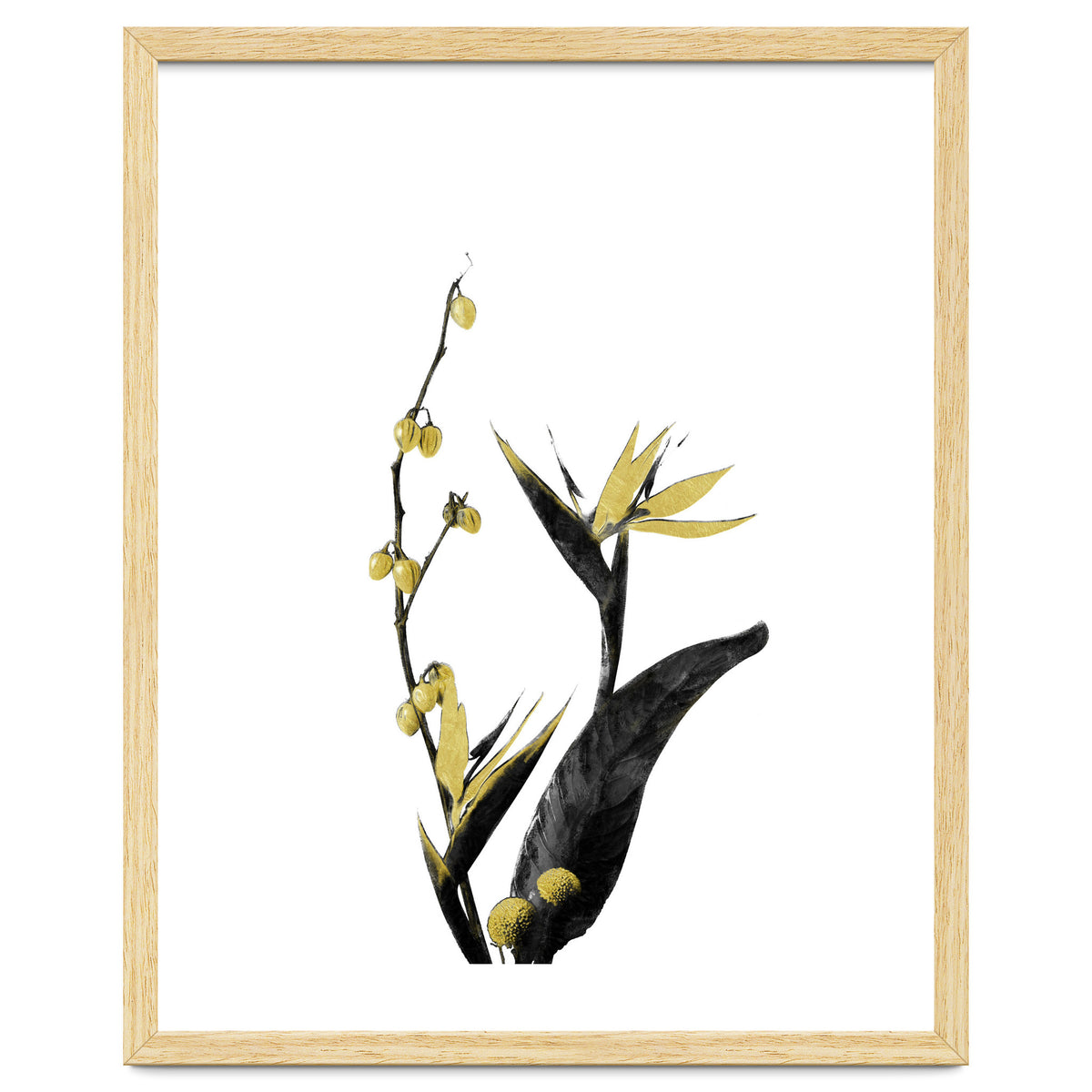 Flower Minimal Black And Gold 02