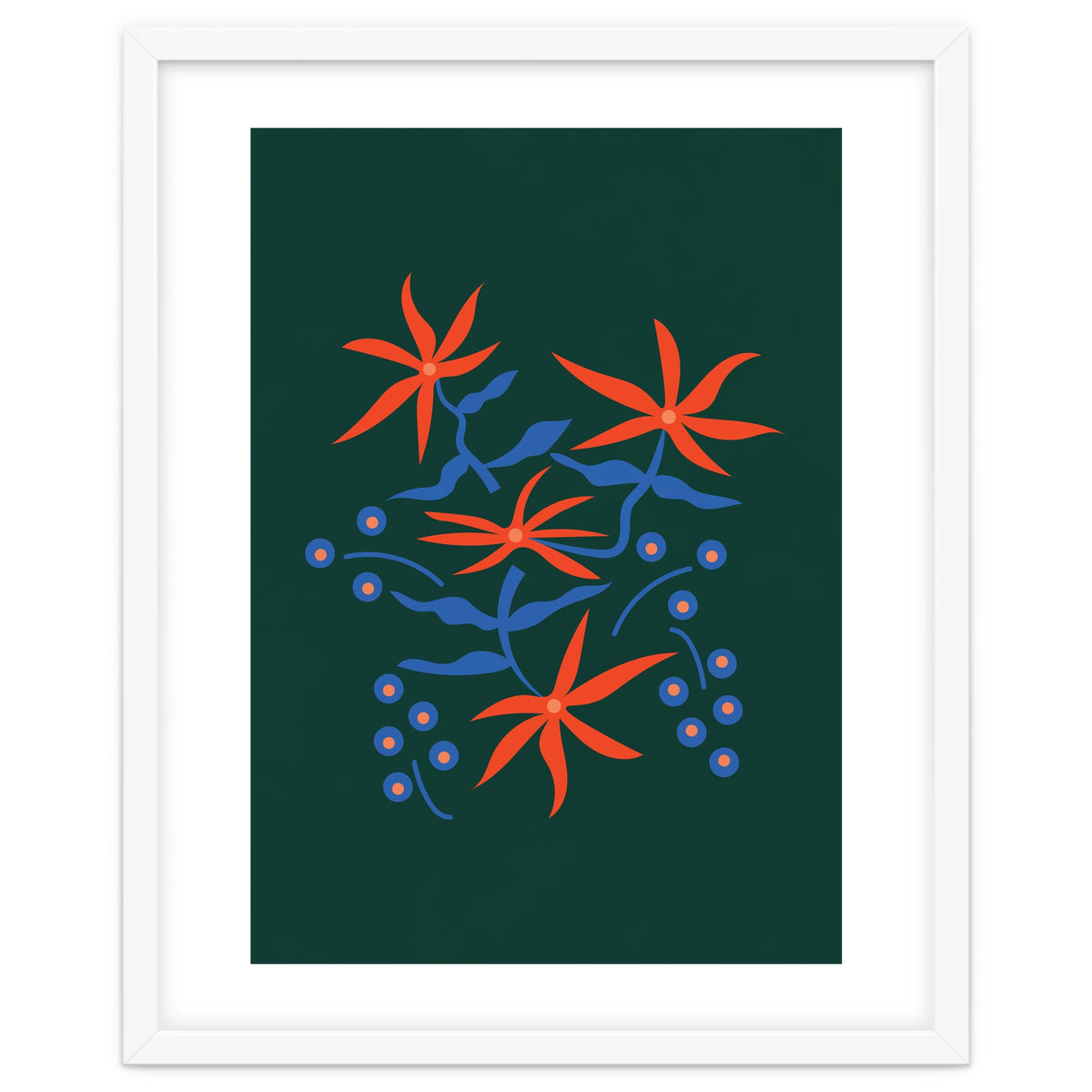 Abstract Retro Botanical Art