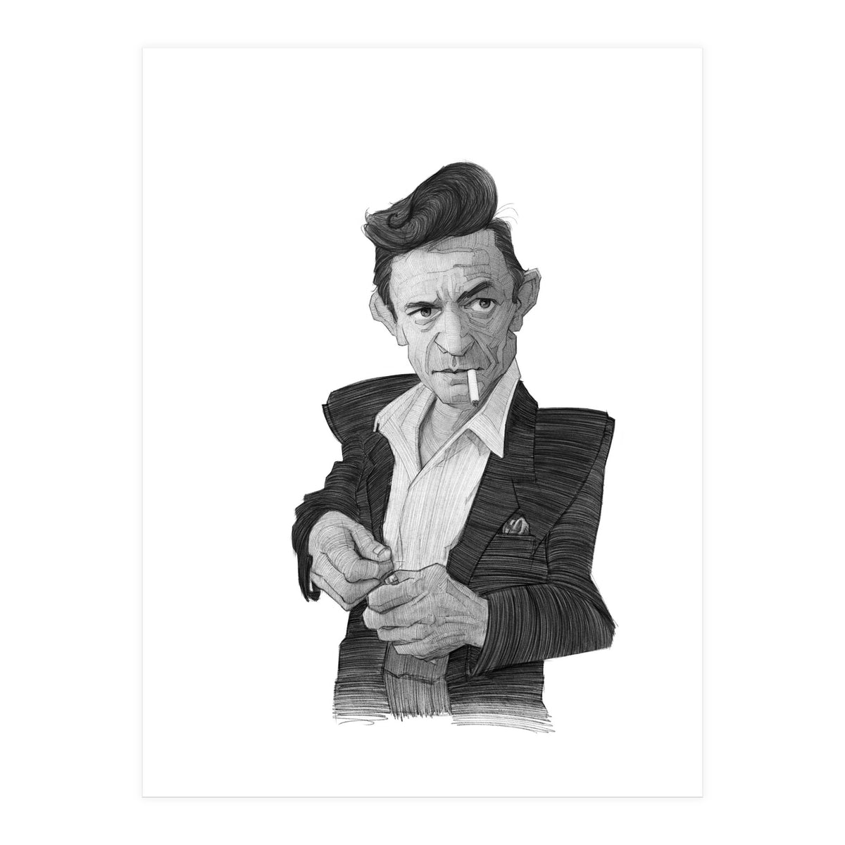Johnny Cash Portrait (Print Only)