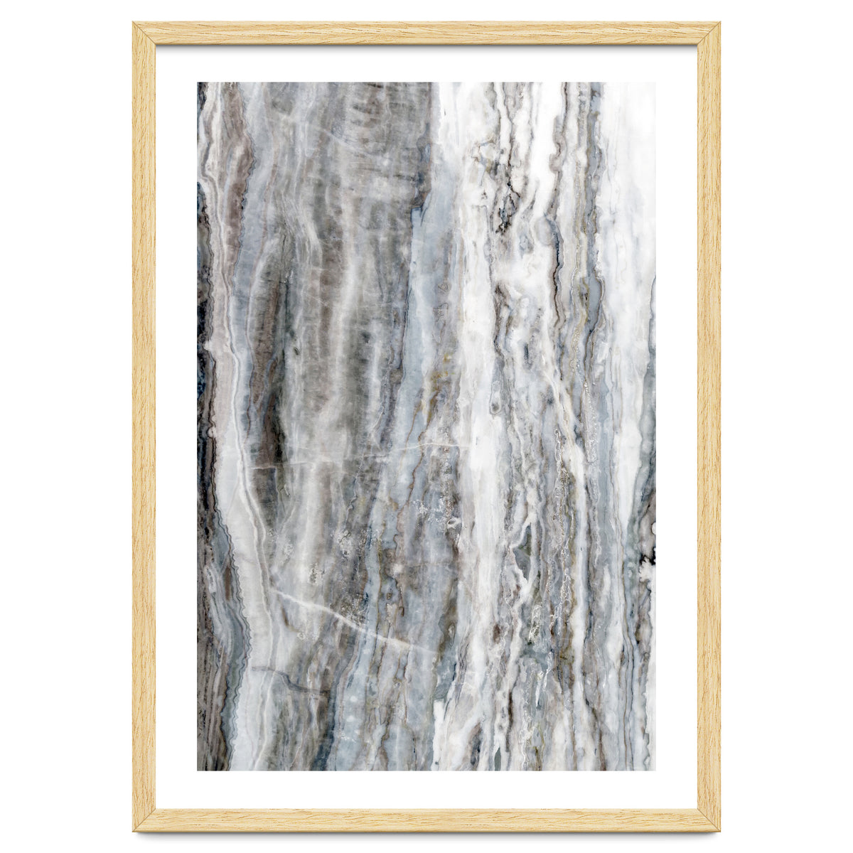 Marble Landscape II Blue and White