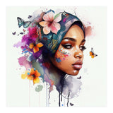 Watercolor Floral Arabian Woman #2 (Print Only) thumbnail