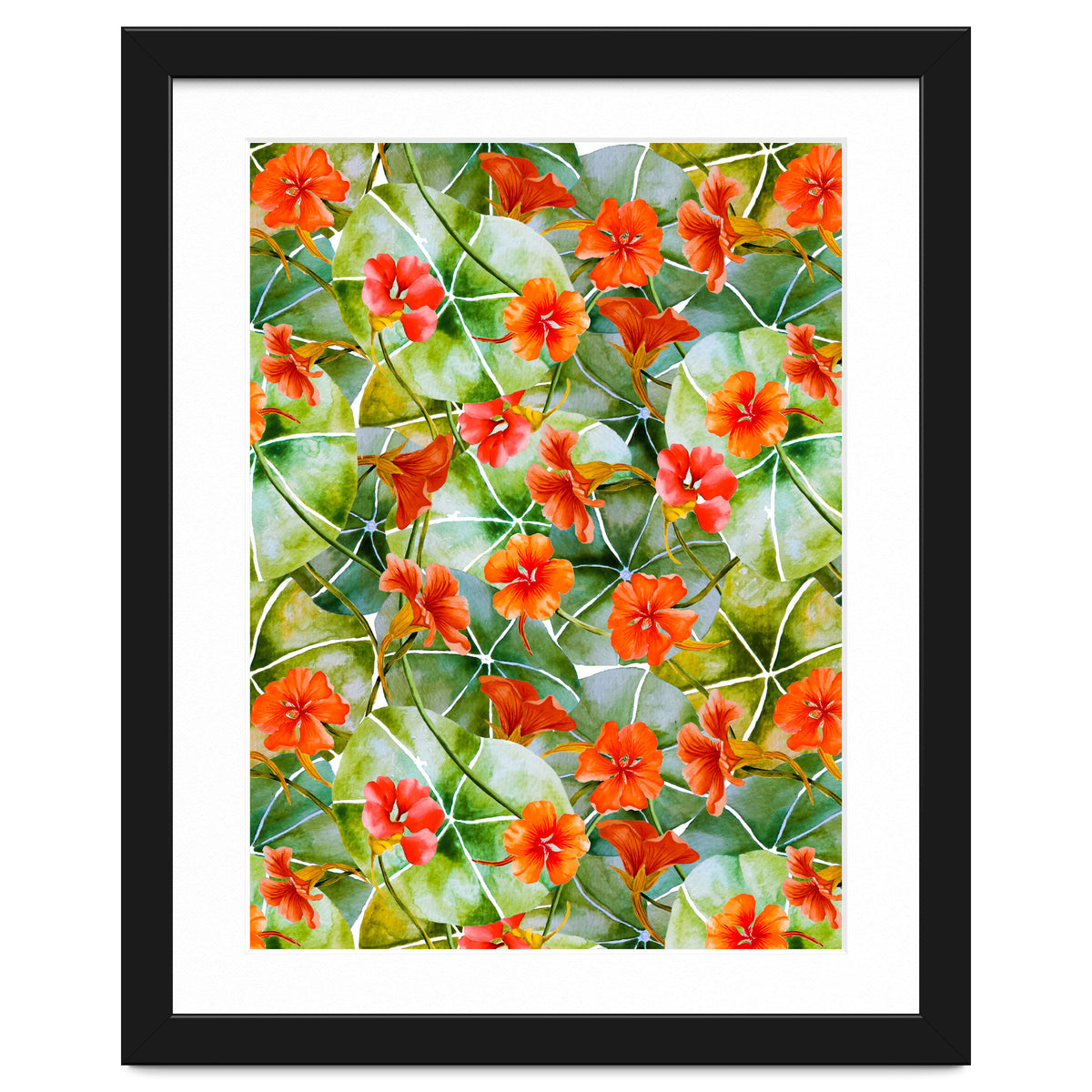 Nasturtiums watercolor 01