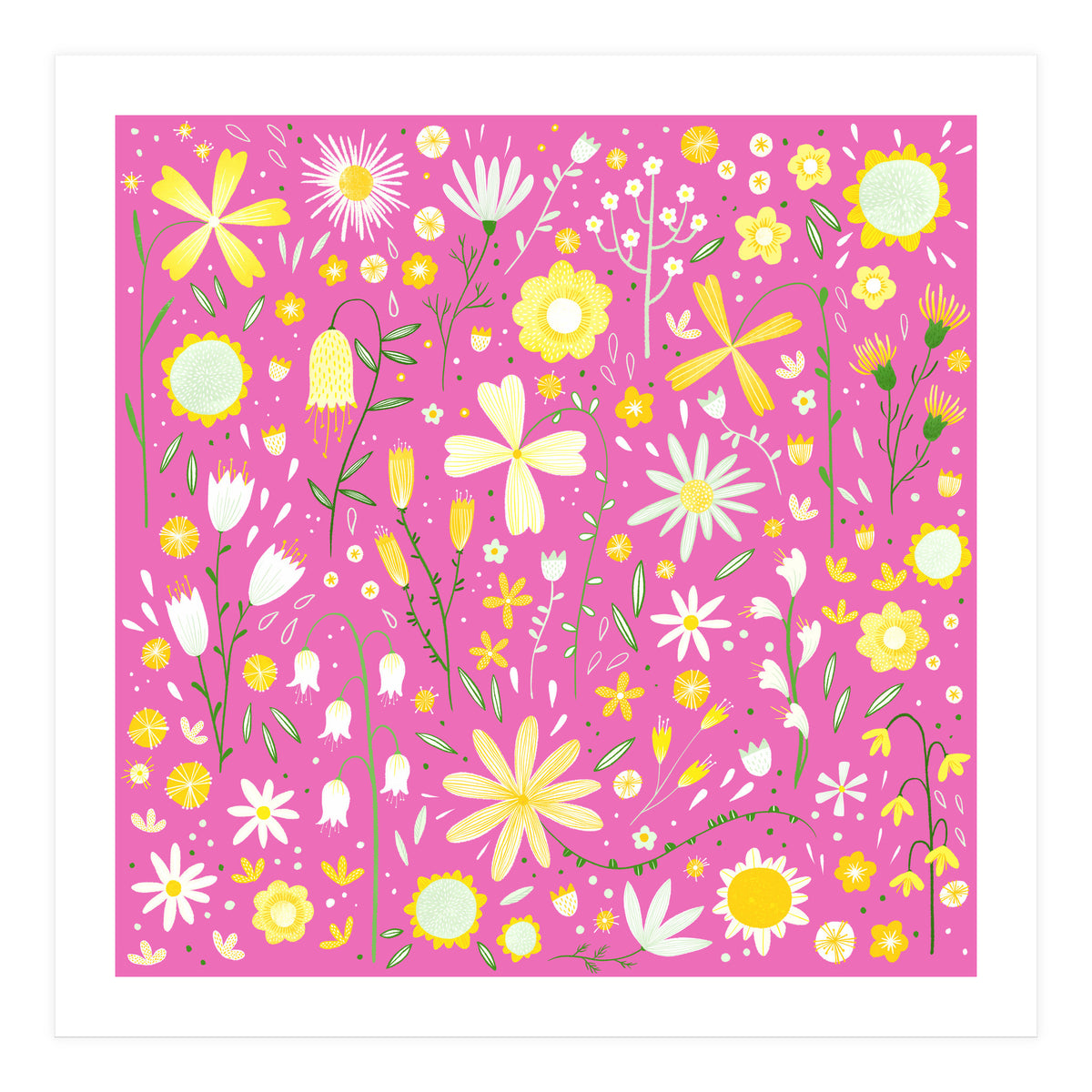 Fresh Flowers Pink (Print Only)