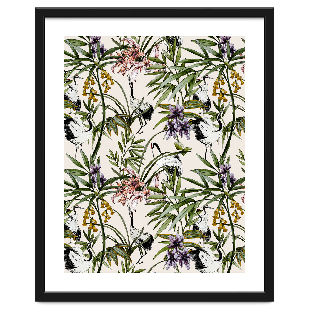 Asian crane pattern - 02