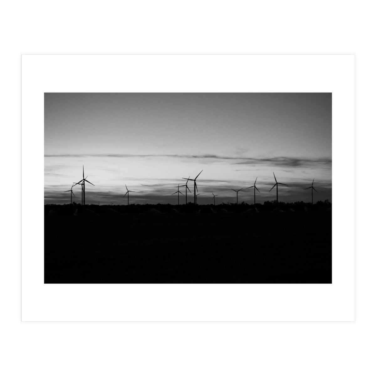 Windmills at sunset (Print Only)