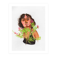 Portrait Lady with Flowers (Print Only)