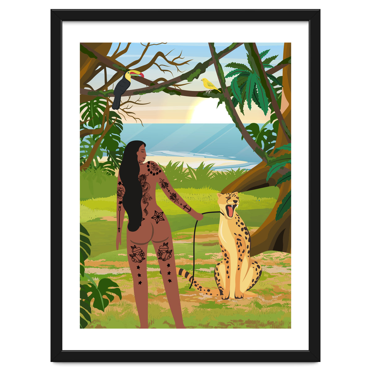 Boho Girl with Cheetah