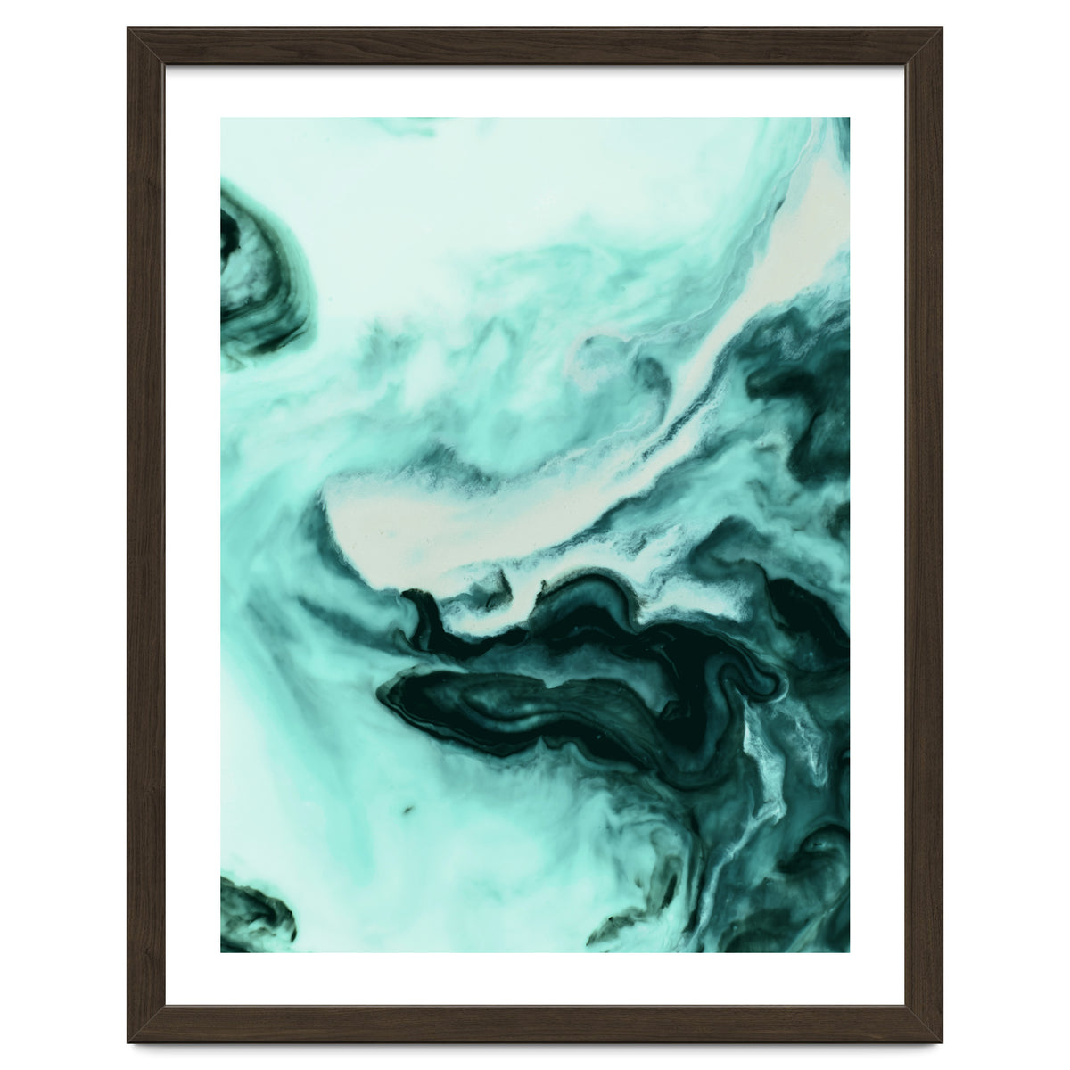 Abstract marbling mint