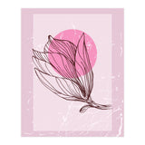 Magnolia  Minimalist Scandinavian, Abstract Geometric Art, Botanical Art (Print Only) thumbnail