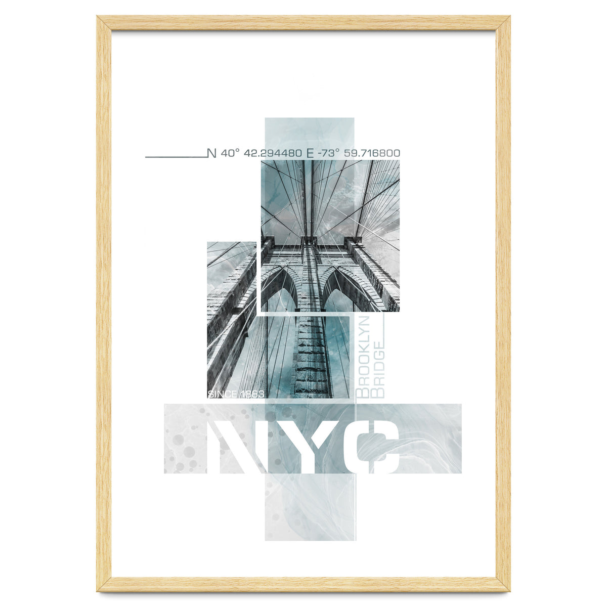 NYC Brooklyn Bridge Details | turquoise marble