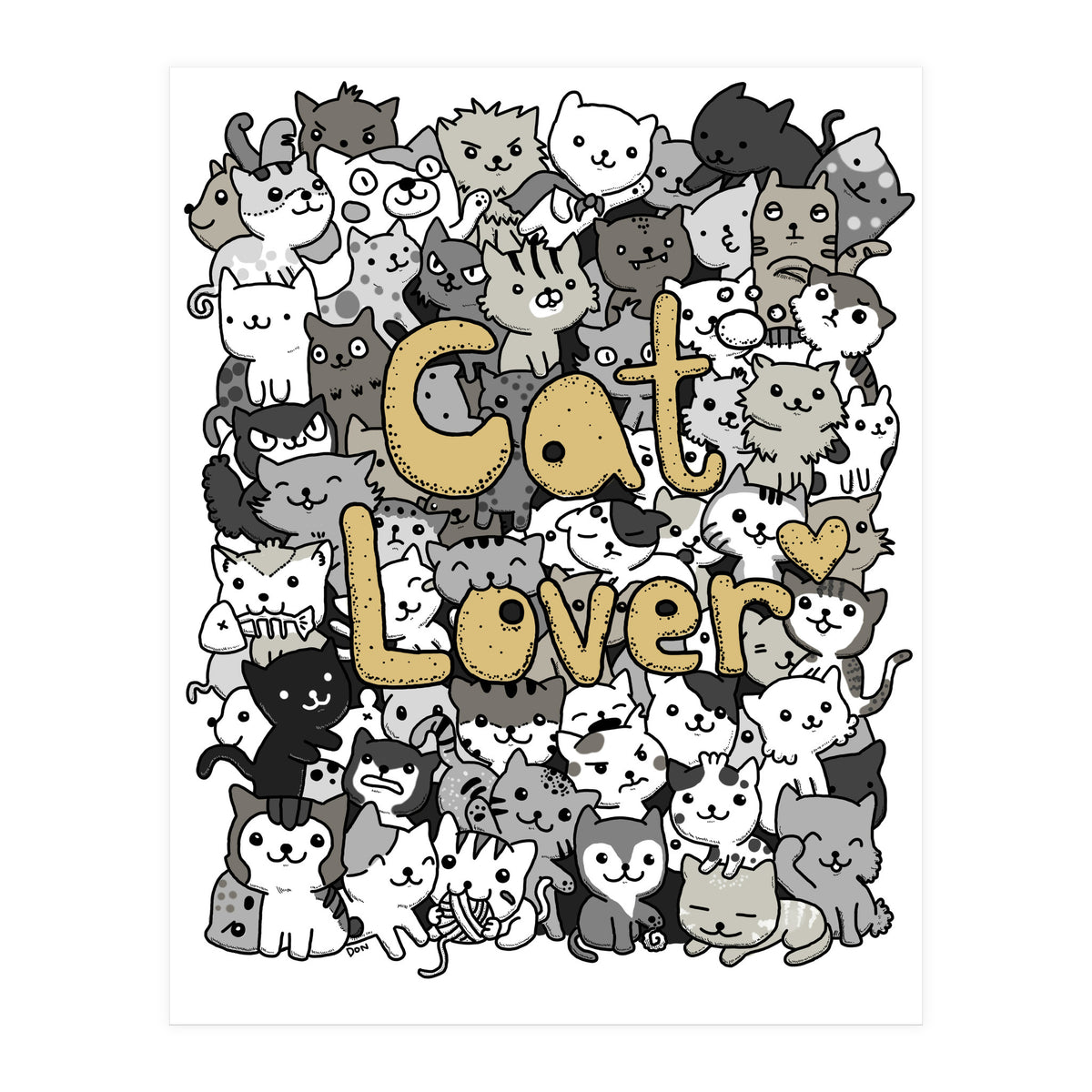 Doodle 68: Cat Lover (Print Only)