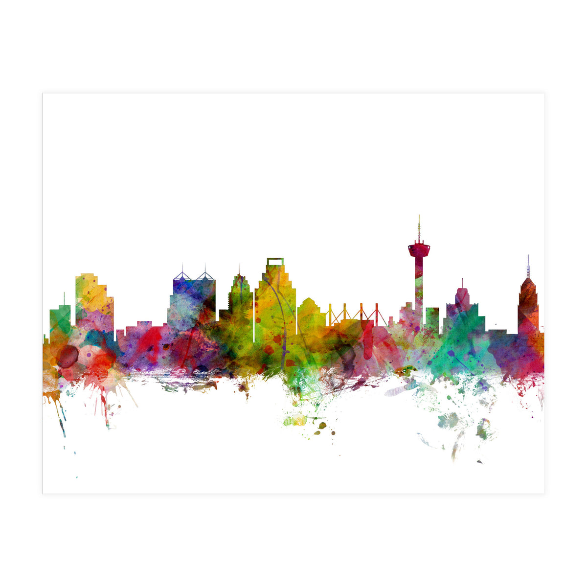 San Antonio Texas Skyline (Print Only)