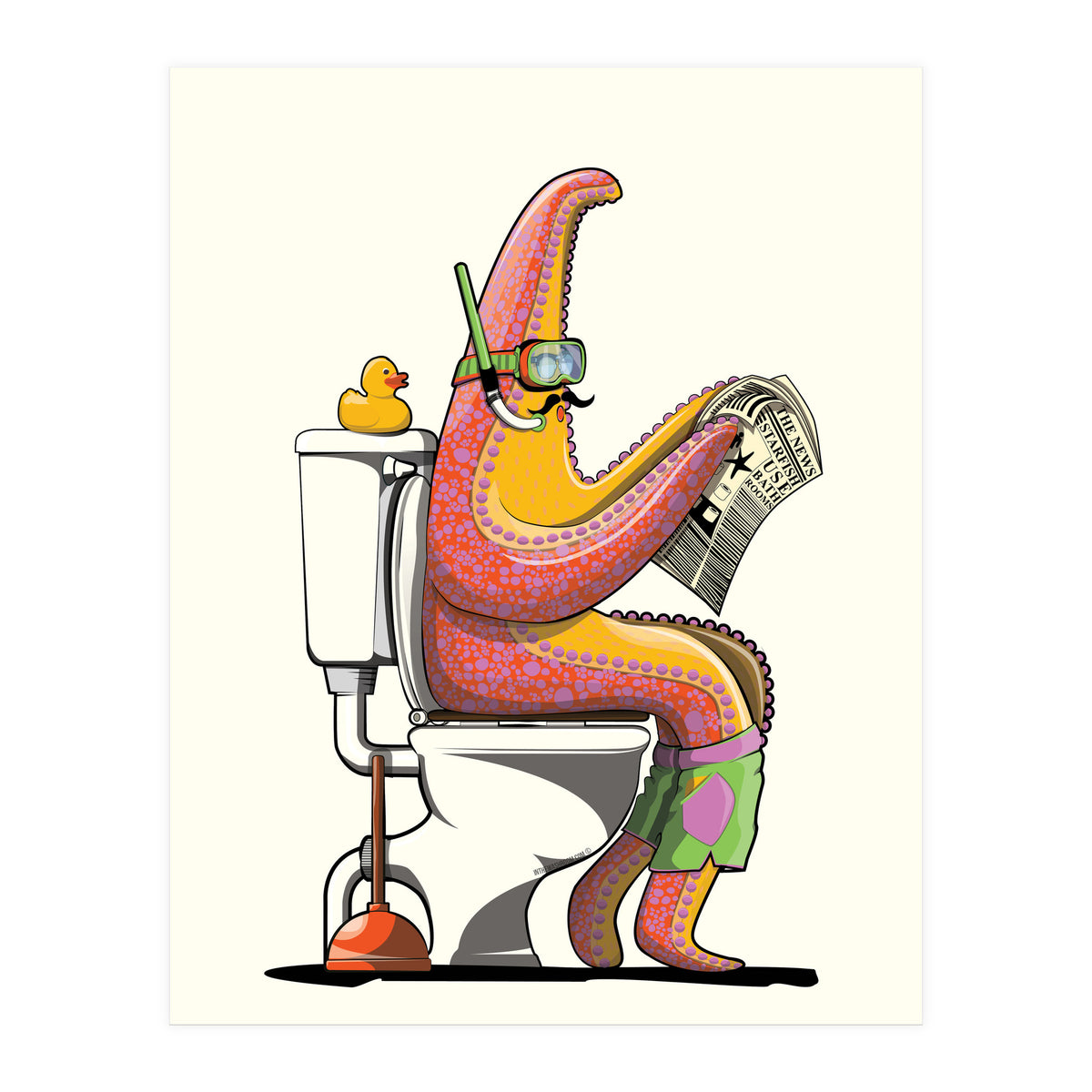 Starfish on the Toilet (Print Only)