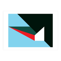 Geometric Shapes No. 45 - red, blue, green & black (Print Only)