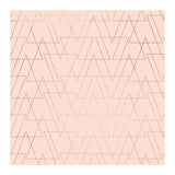 Modern Rose Gold Geometric Thin Triangles Blush Pink Abstract Pattern (Print Only) thumbnail