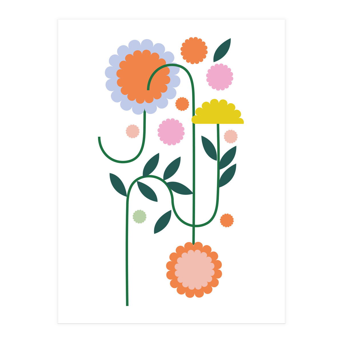 Blooming flowers (Print Only)