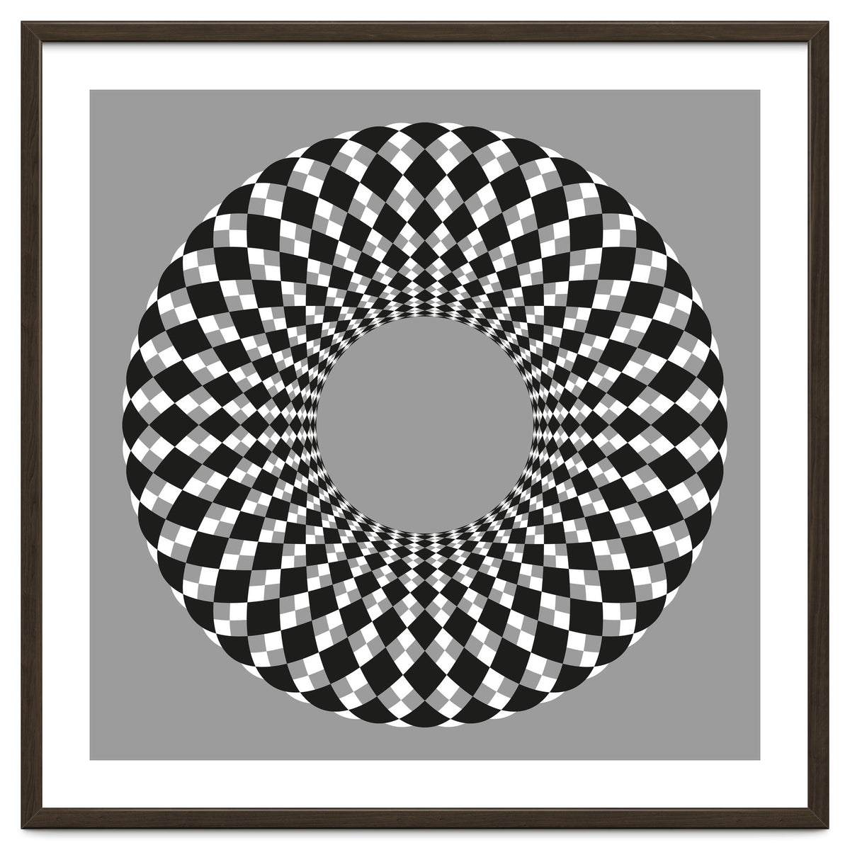 Black and white round