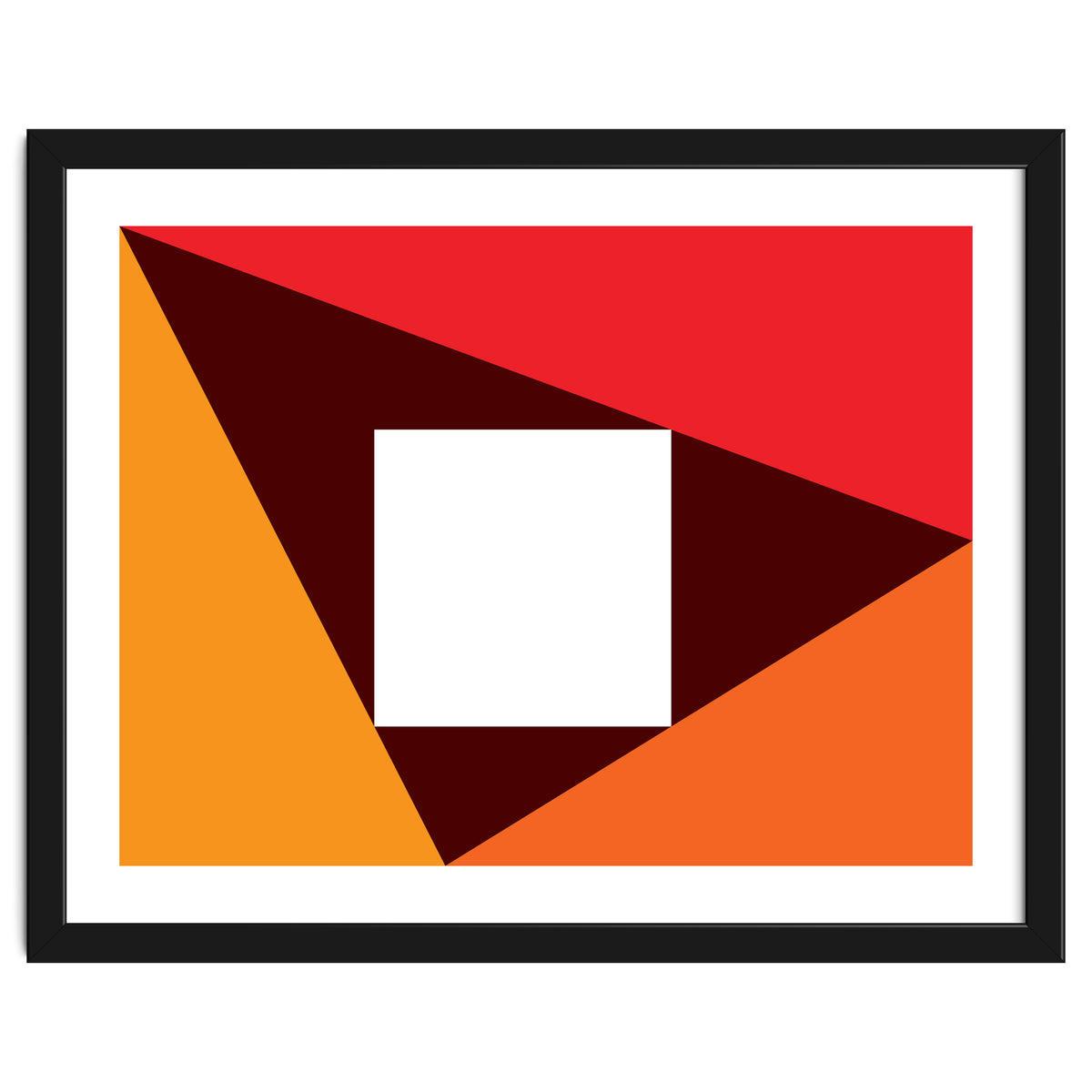 Geometric Shapes No. 23 - red & orange