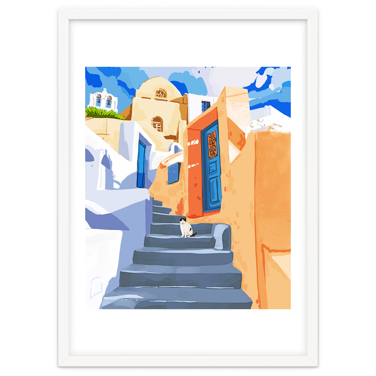 Cat in Greece, Architecture Tropical Exotic Travel