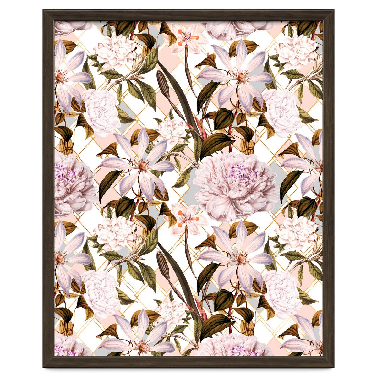 Pink flowering in geometric