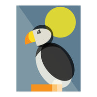 Mid Century Geometric Puffin (Print Only)