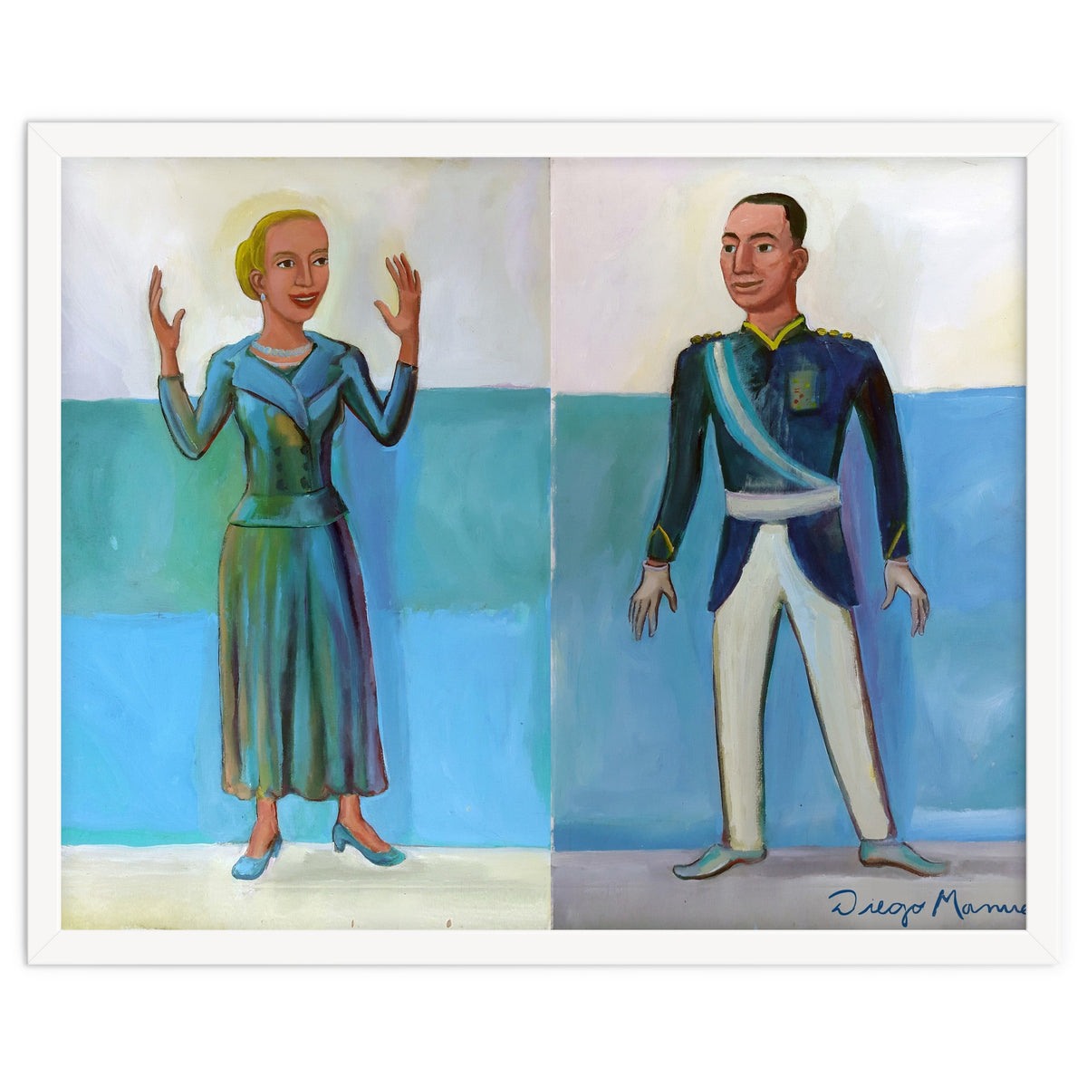 Diptico Evita Y Peron