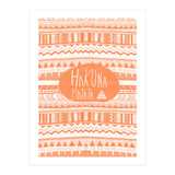 Hakuna Matata Orange Art Print  (Print Only) thumbnail