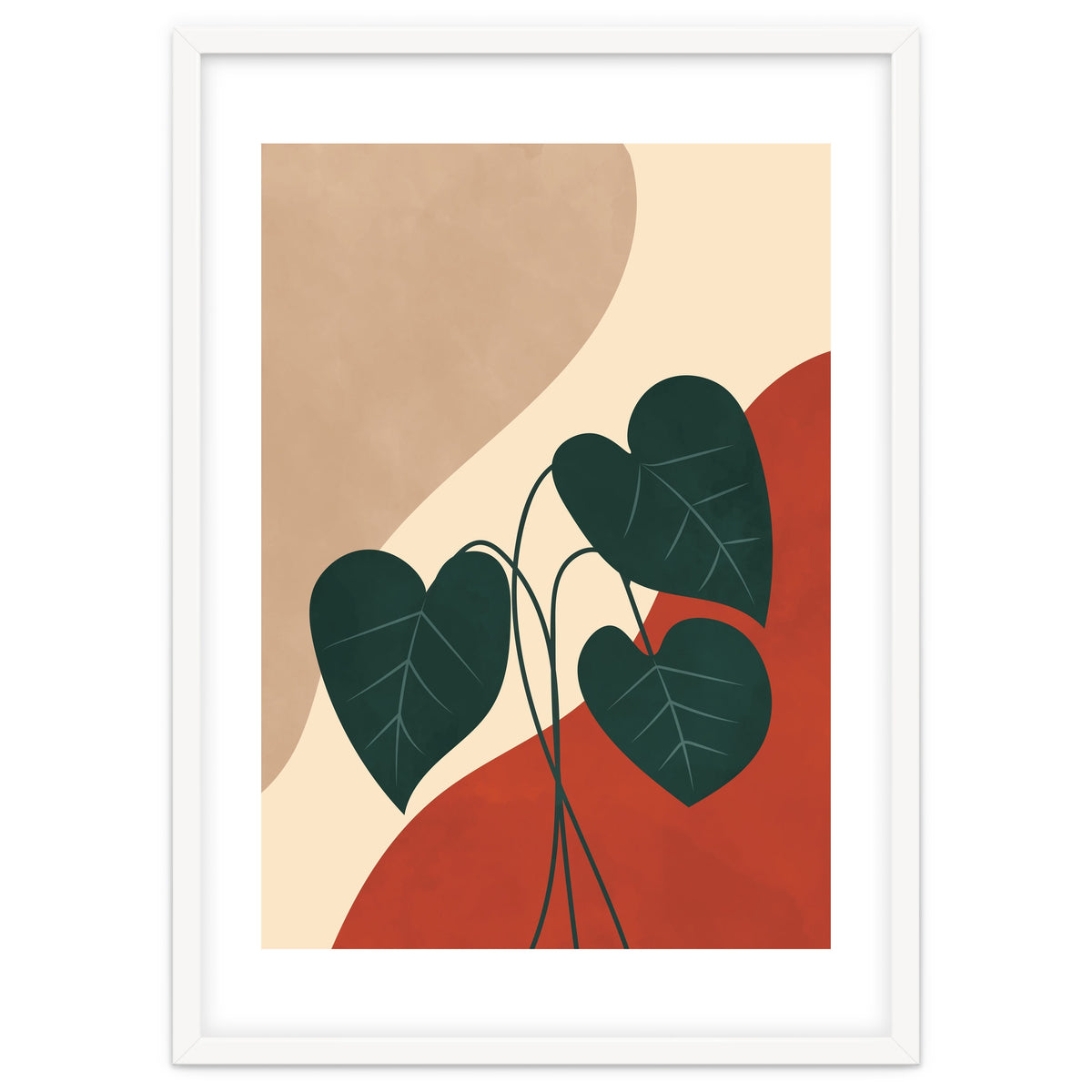 Mid century Botanical Anthurium Plant