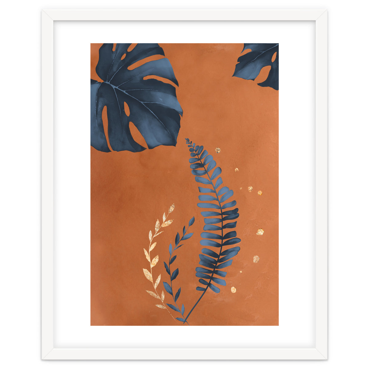 Monstera Leaf Terracotta