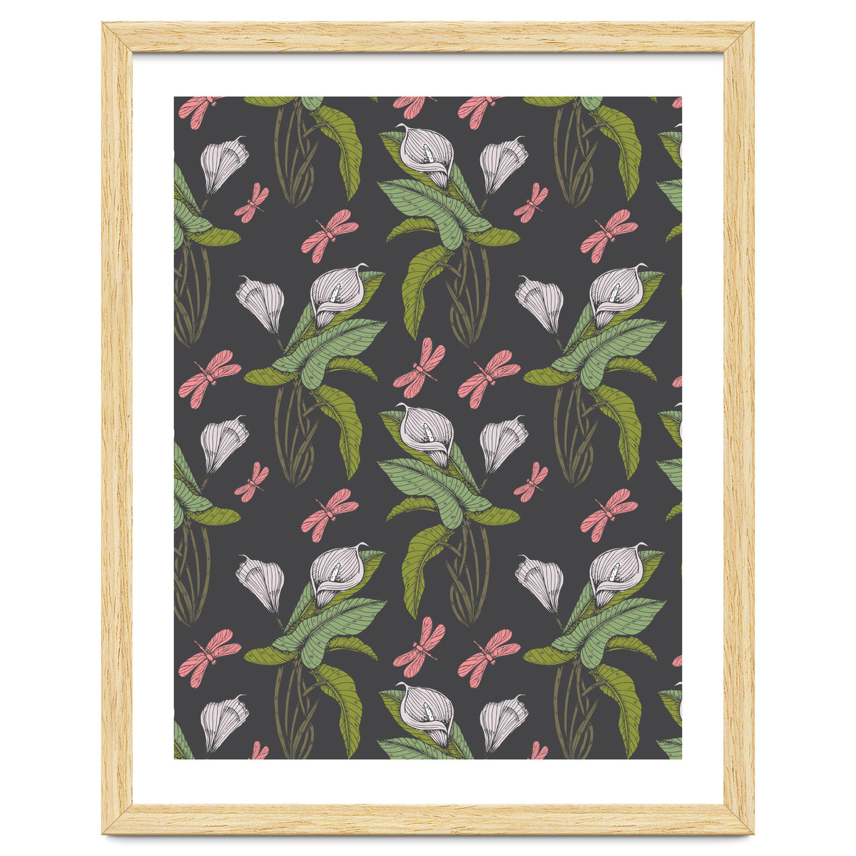 Hand drawn floral dark - 03