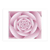 Abstract Rose Spiral 3D Art (Print Only)