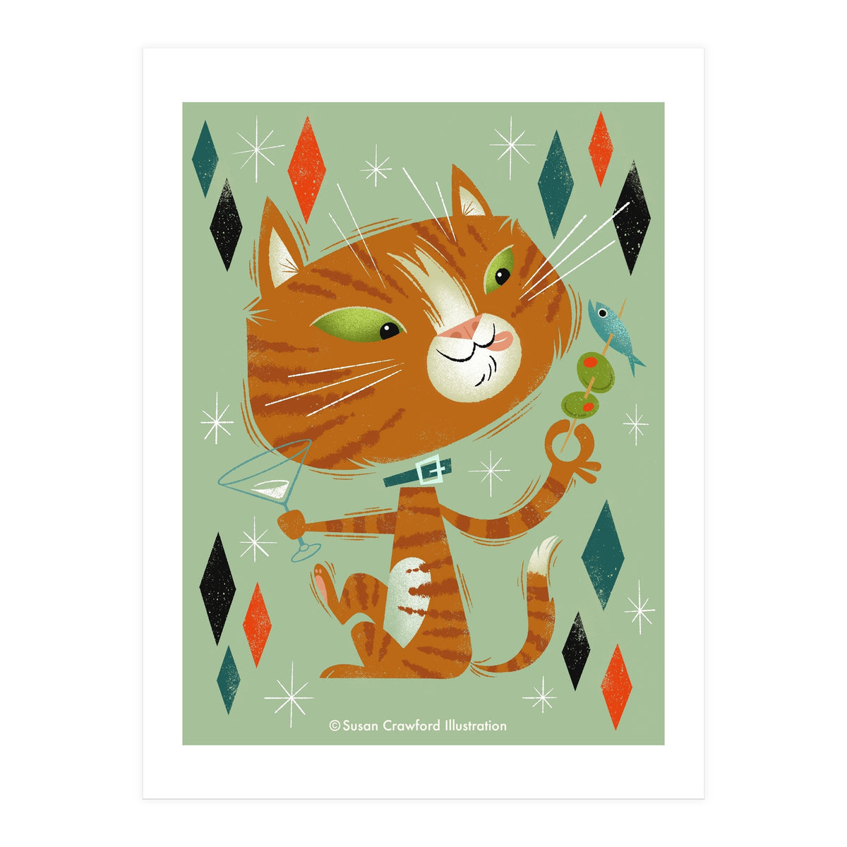 Cat A Tonic Orange Tabby (Print Only)