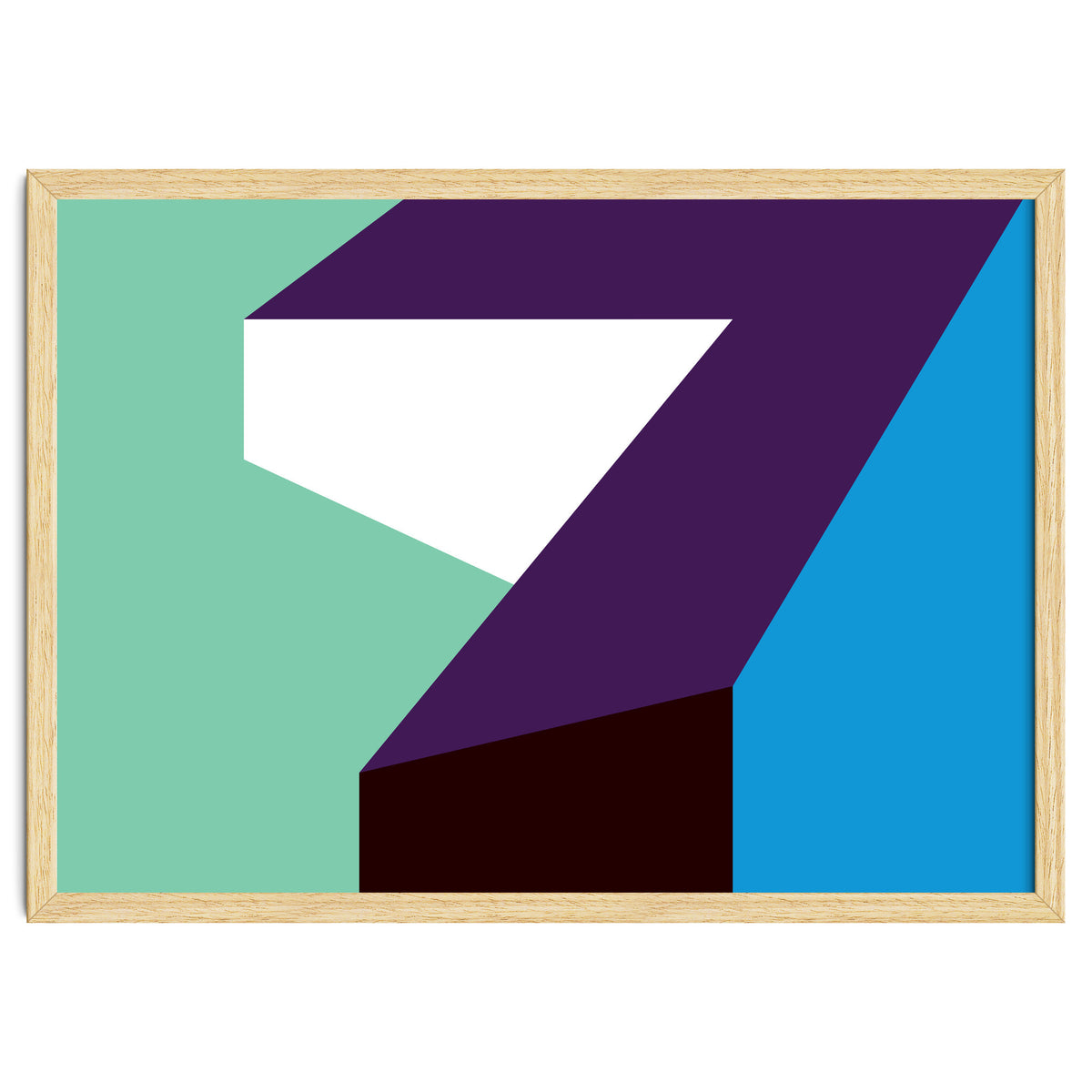 Geometric Shapes No. 60 - purple, mint & purple