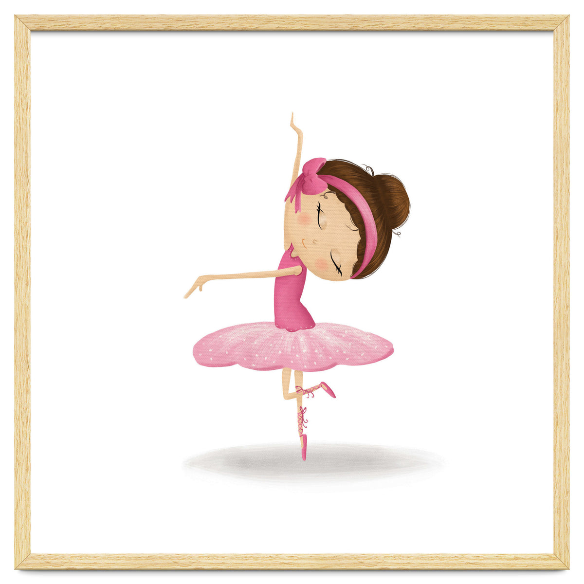 Adorable Twirling Ballerina Nursery Print