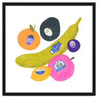 Fruit Stickers Square