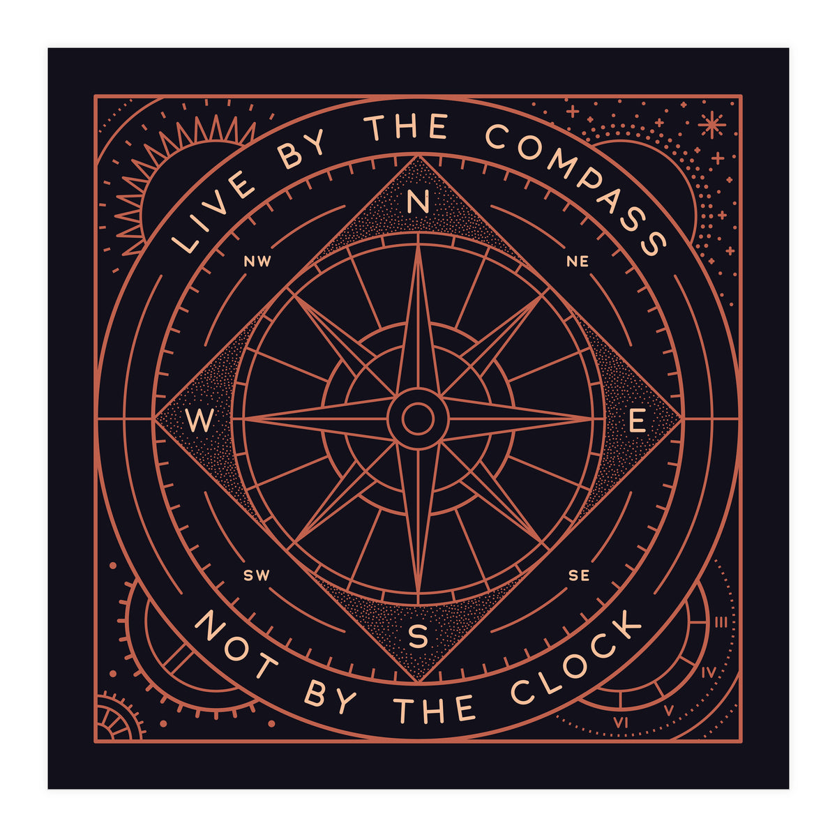 Live By The Compass (Print Only)