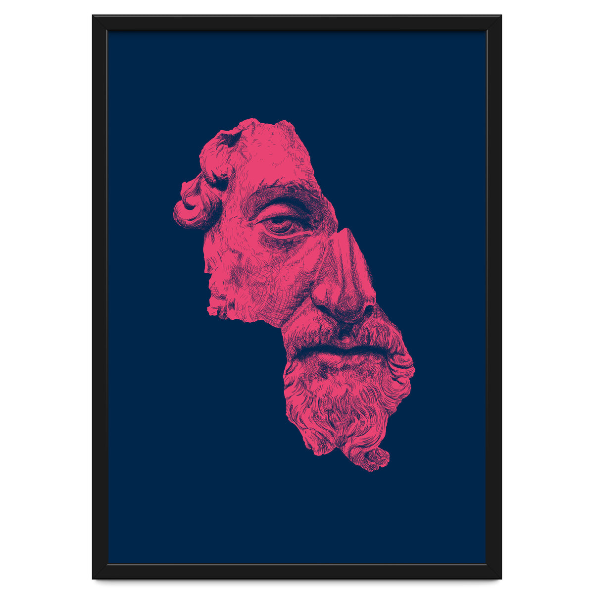 MARCUS AURELIUS ANTONINUS AUGUSTUS / prussian blue / vivid red