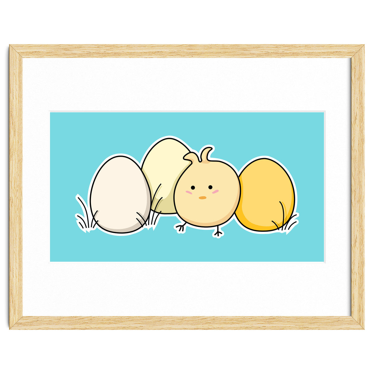 Kawaii Cute Chick And Eggs