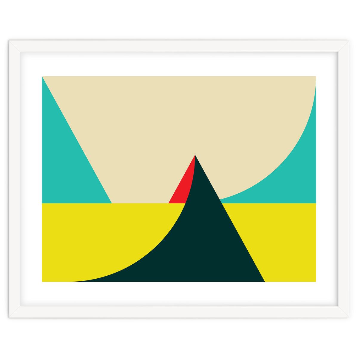 Geometric shapes No. 7 - yellow, turquoise, green & red