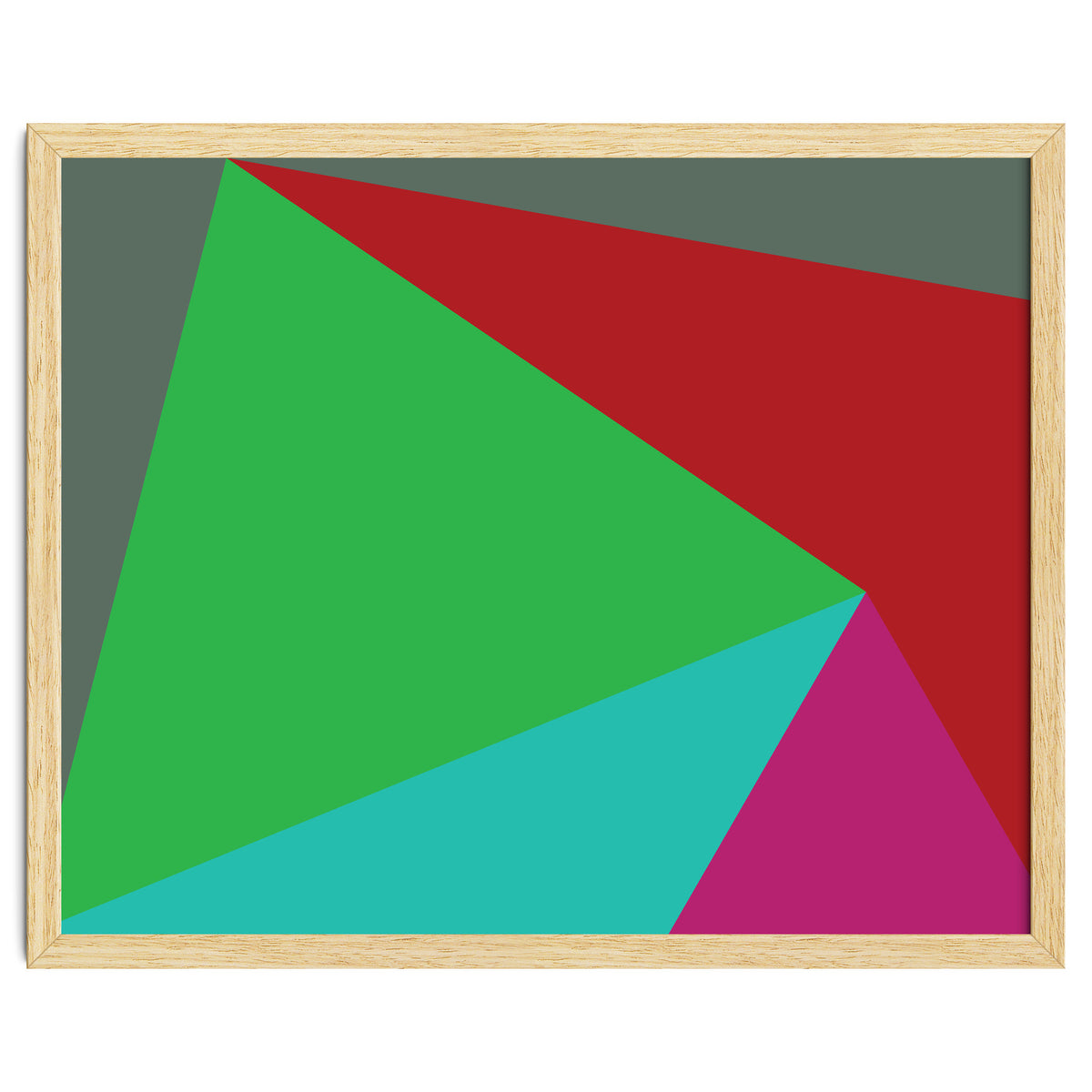 Geometric Shapes No. 19 -  green, magenta & blue
